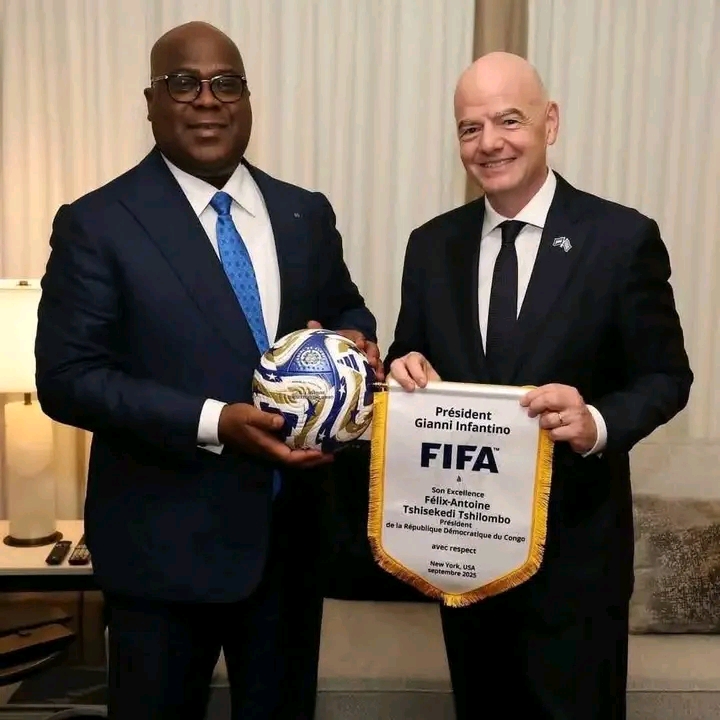 Football congolais : Gianni Infantino échange avec Félix Tshisekedi sur les projets de la FIFA en RDC